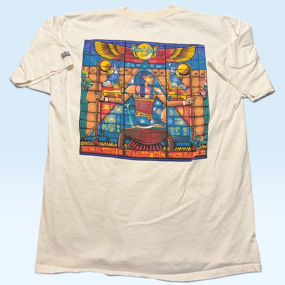 Vintage Hard Rock Cafe Myrtle Beach Shirt Mens Large White Egyptian Tee T-Shirt